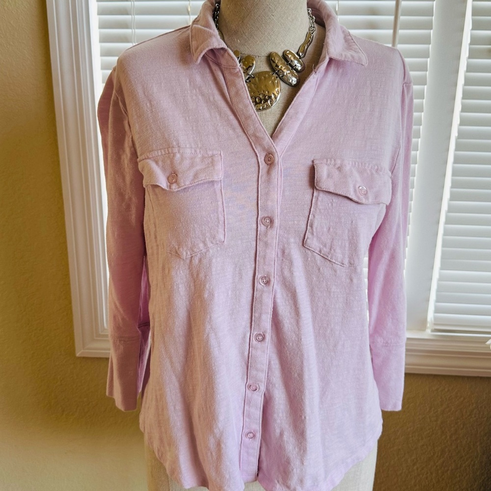 Gloria Vanderbilt Pink Tee with Branded Neck Label